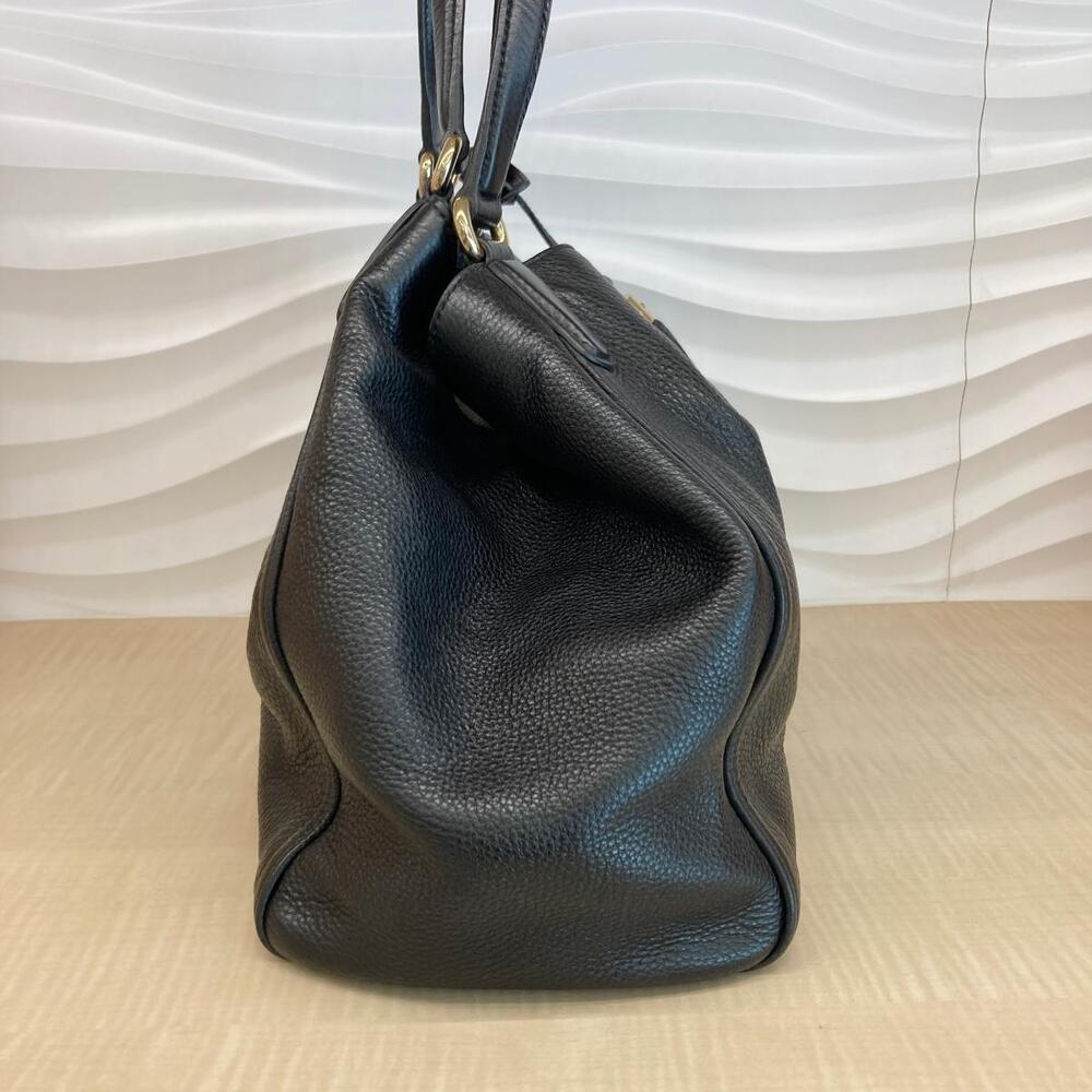 GUCCI Soho Shoulder Bag Fringe Tassel Interlocking GG Leather Black Tote - Picture 4 of 6